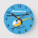 Buscar aviador relojes de pared Helicóptero