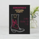 Buscar cowgirl boot invitaciones Vaquero
