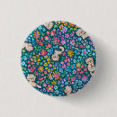 Buscar flores pintadas a mano chapas Para ella