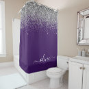 Buscar púrpura cortinas de baño monograma