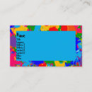 Buscar pintura salpicada tarjetas de visita Pintado
