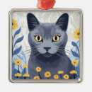 Buscar gato azul ruso adornos Nebelung