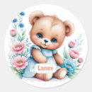 Buscar recién nacido pegatinas Oso de peluche