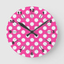 Buscar lunares rosados relojes de pared General y unisex