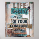 Buscar la vida comienza posters Zona de confort