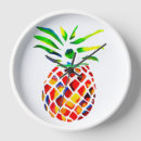 Buscar piña tropical relojes de pared Acuarela
