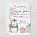 Buscar del pingüino invitaciones de cumpleaños Cualquier niño