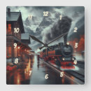 Buscar estación tren de relojes de pared Ferrocarril
