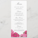 Buscar rosa del fucsia boda menus Cena