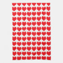 Buscar corazones rojos paños de cocina Blanco