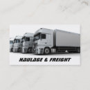 Buscar transporte y carga tarjetas de visita Negocio