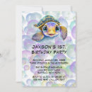Buscar la tortuga invitaciones de cumpleaños Chico