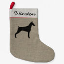 Buscar pinscher del doberman calcetines navideños Perro