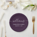 Buscar elegante papel platos Morado