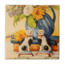 Buscar de los gatos azulejos Floral