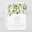 Buscar fiesta floral blanca invitaciones de cumpleaños Blanco