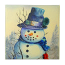 Buscar muñecos de nieve azulejos Navidad