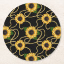 Buscar girasol amarillo posavasos Elegante