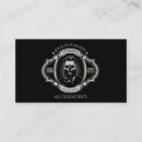 Buscar skull tarjetas de visita Barbería