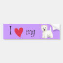 Buscar westie pegatinas parachoque Corazón