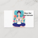 Buscar flexibilidad tarjetas de visita Yoga