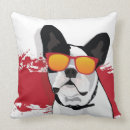 Buscar perro con gafas cojines Bulldog francés