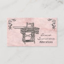 Buscar máquina coser del vintage de tarjetas de visita Sastre