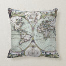Buscar mapas de viejo mundo cojines Vintage