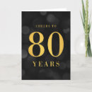 Buscar 80 años tarjetas Elegante