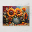 Buscar florero postales Girasoles