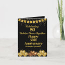 Buscar 50th anniversary tarjetas Elegante