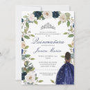 Buscar quinceanera azul marino invitaciones Rosas