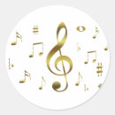 Buscar diseño musical pegatinas Oro
