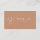 Buscar latón tarjetas de visita Monograma