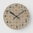 Buscar mosaico piedra de relojes de pared Marrón