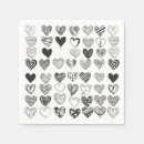 Buscar corazones negros servilletas Elegante