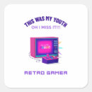 Buscar retro gamer pegatinas Arcada
