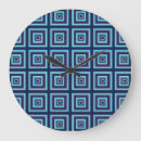 Buscar blanco y turquesa relojes de pared Geométrico