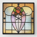 Buscar vitral relojes de pared Flores