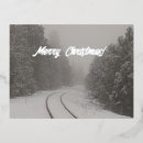 Buscar tren en la nieve postales Feliz navidad