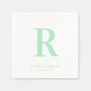 Buscar verde claro servilletas Novia y novio