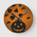 Buscar calabazas talladas relojes de pared Jack o lantern