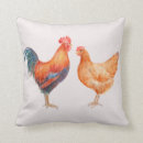 Buscar gallo y gallina cojines Acuarela