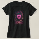 Buscar corazón rojo brillante camisetas Amar