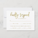 Buscar blanco y oro tarjetas rsvp Simple