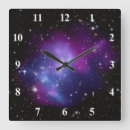 Buscar galaxias relojes de pared Púrpura