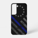 Buscar policía electronica Línea azul delgada