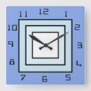 Buscar rectangulares relojes de pared Azul claro