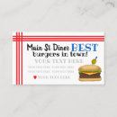 Buscar cheeseburger tarjetas de visita Quemar