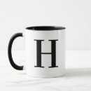 Buscar letra h tazas Negro y blanco